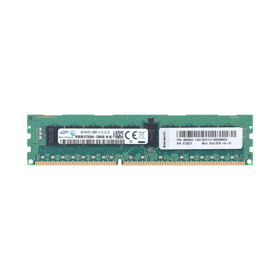 View Lenovo 8GB 1x8GB PC314900R 1Rx4 Server Memory information