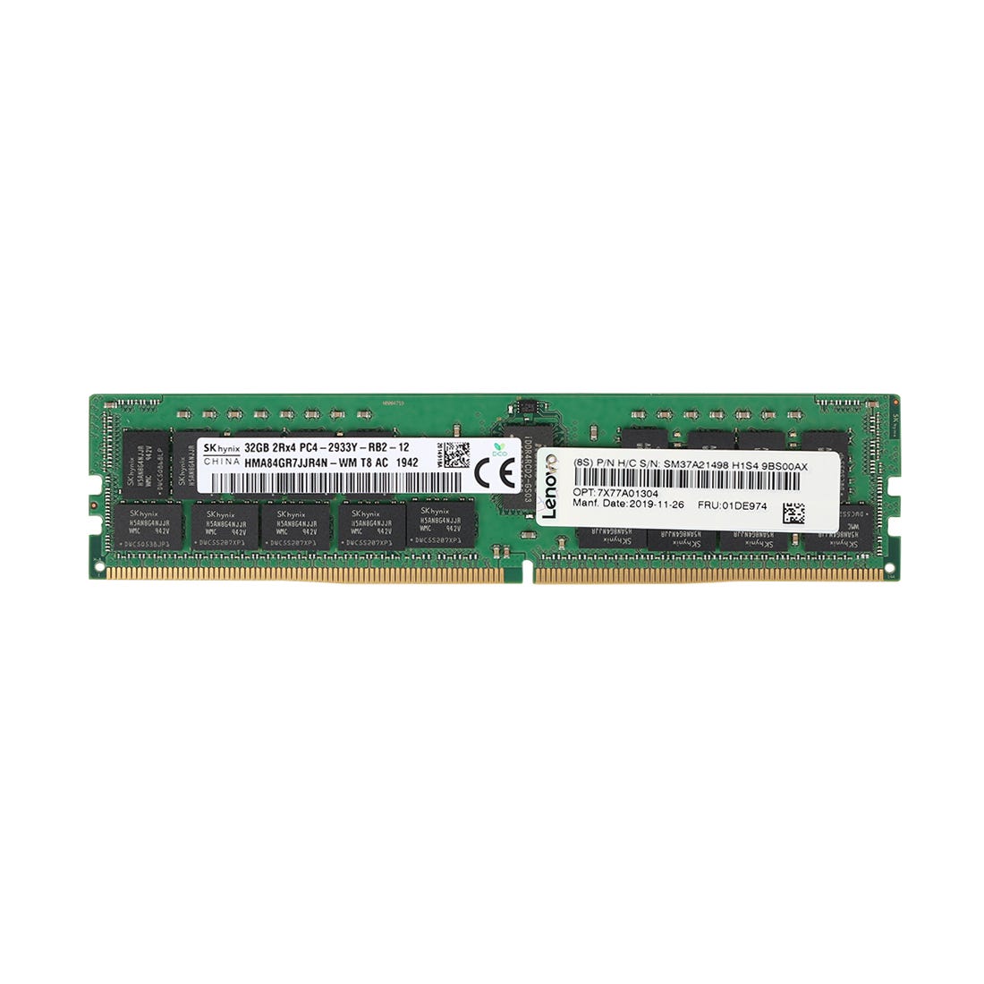 View Lenovo 32GB 01DE974 DDR4 2666MHz PC420800VR Server Memory information