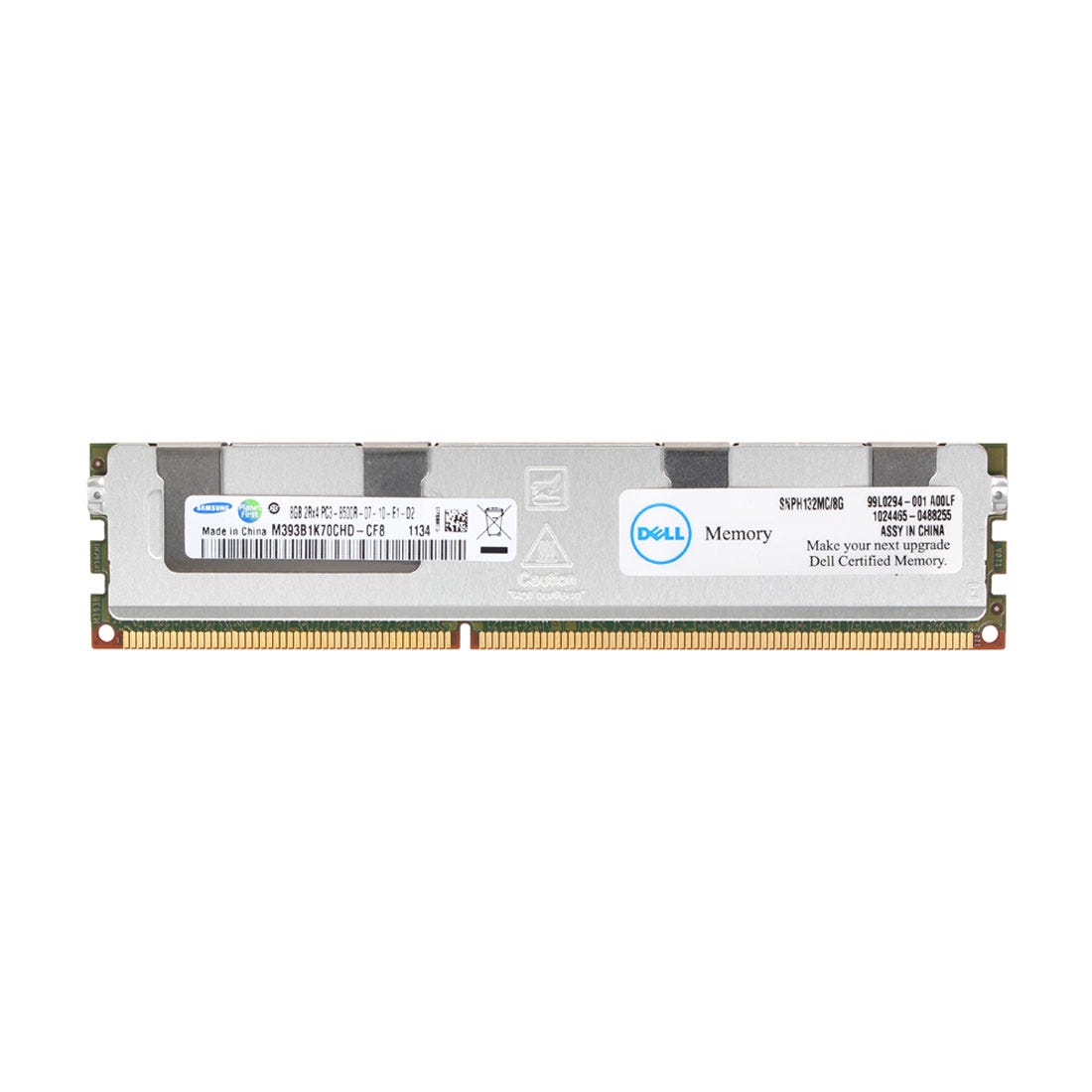 View Dell 8GB H132M PC38500R 2Rx4 Server Memory information