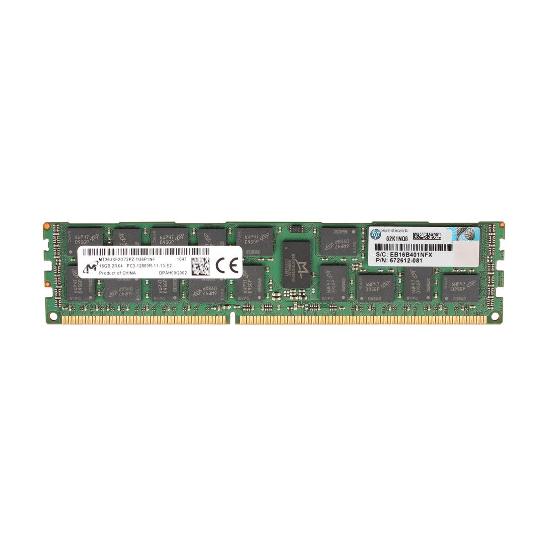 View HP 16GB 684316181 PC3L12800R 2Rx4 Server Memory information