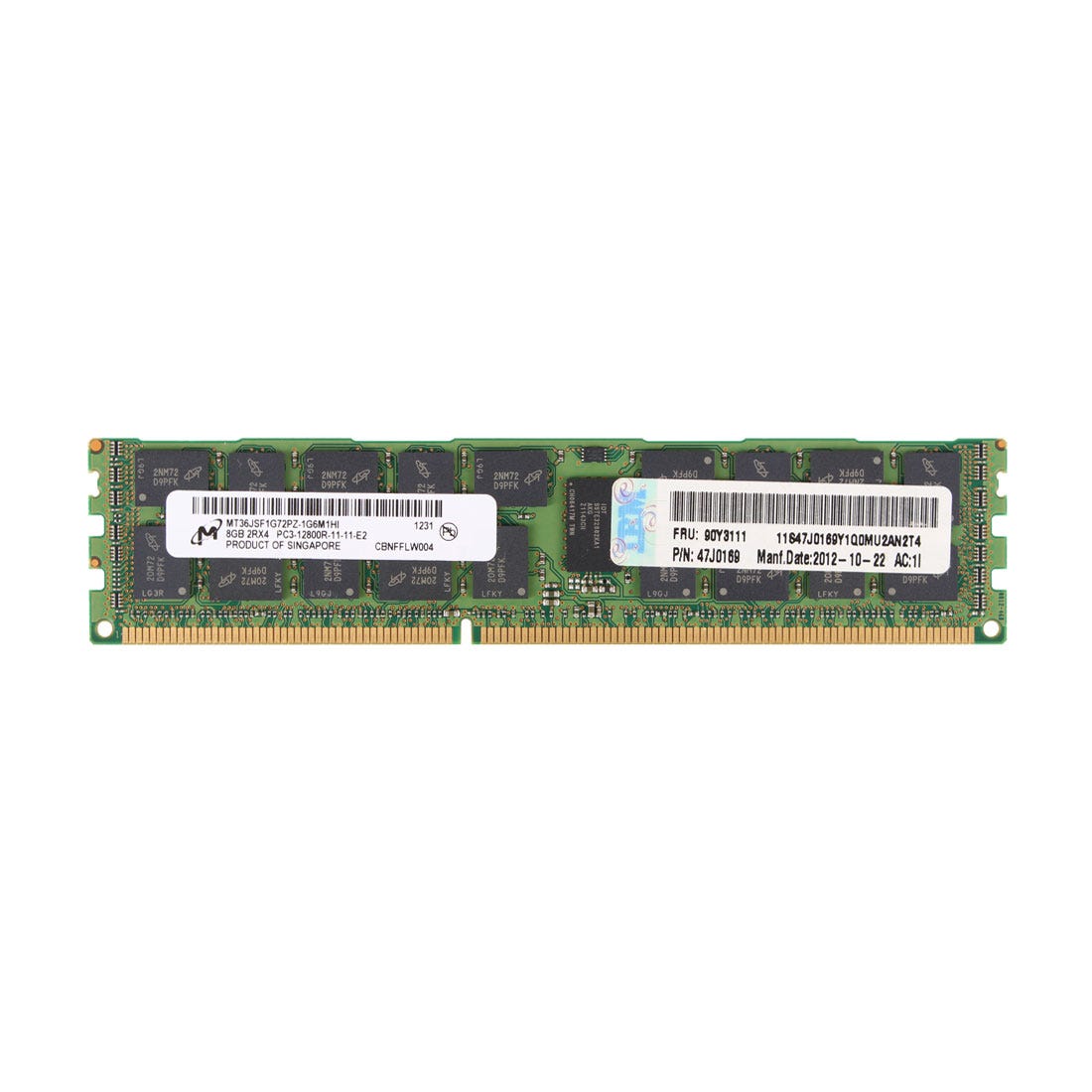 View IBM 8GB 1x8GB PC312800R 2Rx4 Server Memory information