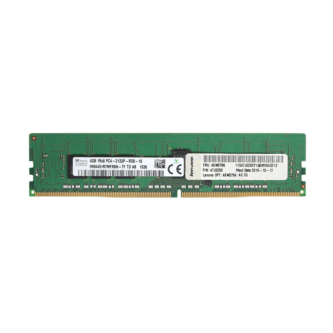 View Lenovo 4GB 46W0786 DDR4 2133MHz PC417000PR 1Rx8 Server Memory information