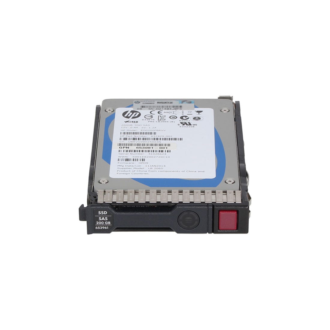 View HP 653078B21 Solid State Drive 200GB SLC SAS information