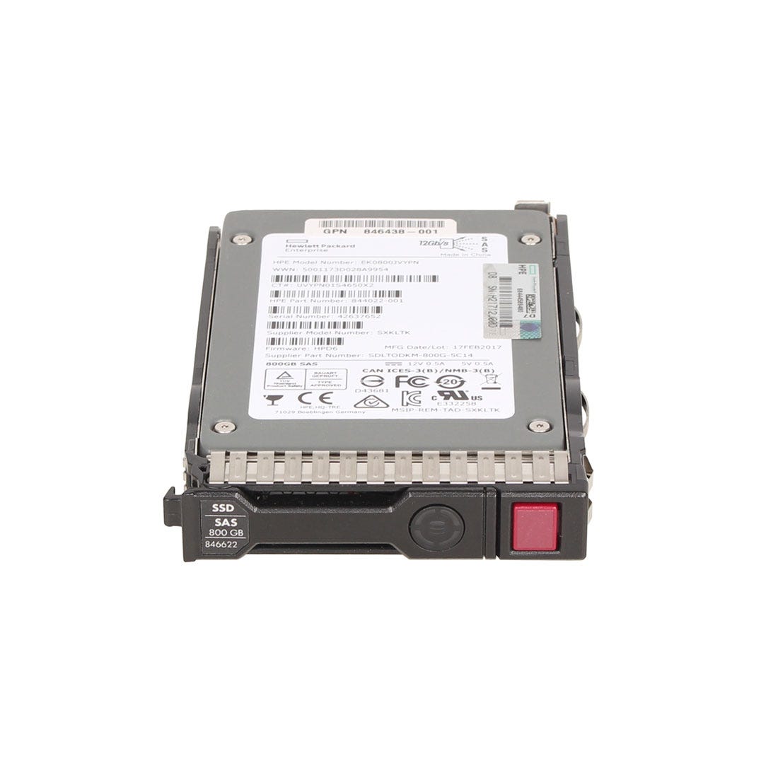 View HPE 873564001 800GB Solid State Drive SAS information