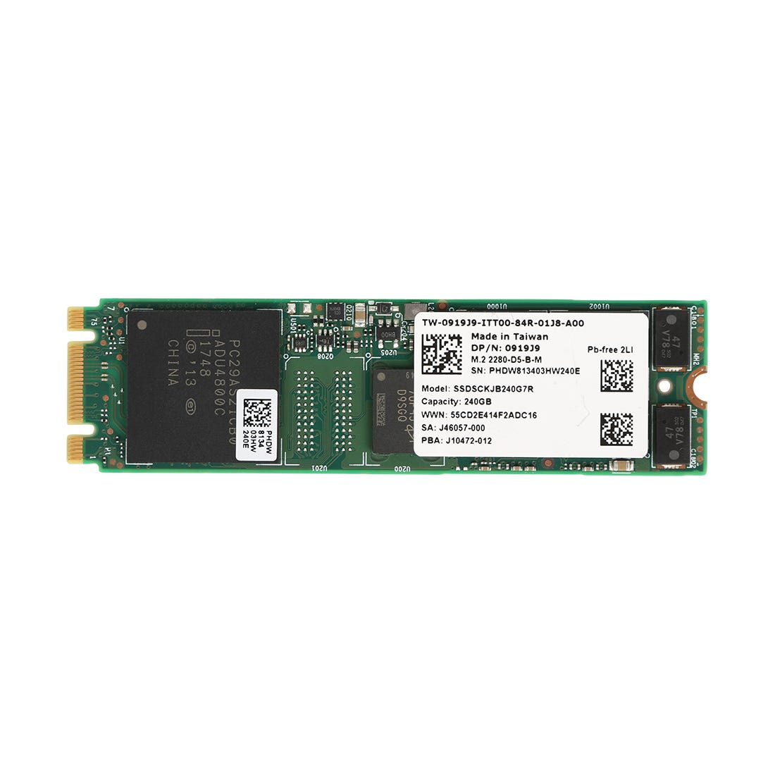 View Dell 919J9 Solid State Drive 240GB M2 2280 SATA 6Gbps SSD information