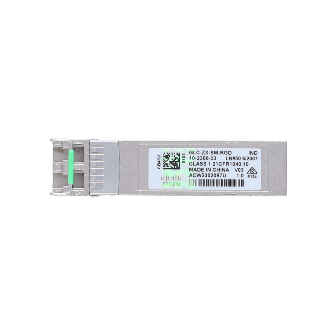 View Cisco 1000BaseZX SFP Transceiver Module information