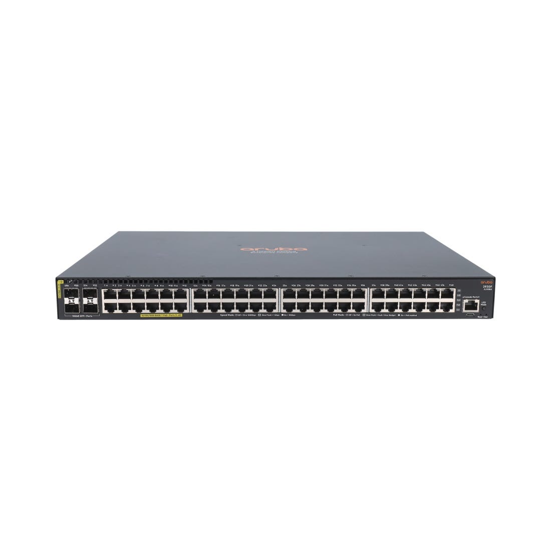 View HP Aruba 2930F 48G POE4SP740W Gigabit Switch information