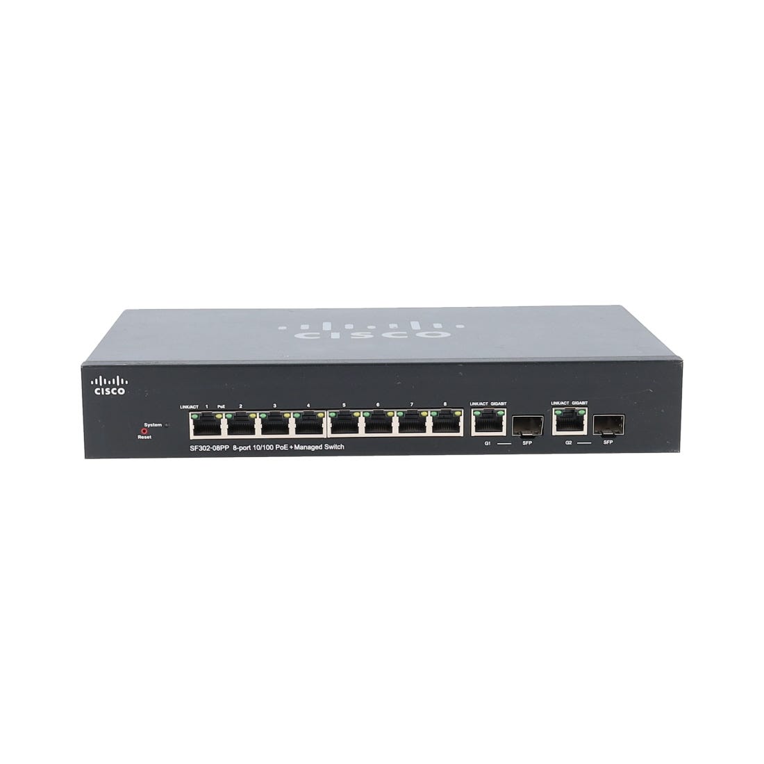 View Cisco SF30208PP 8 Port POE 10100 Managed Switch Without PSU information