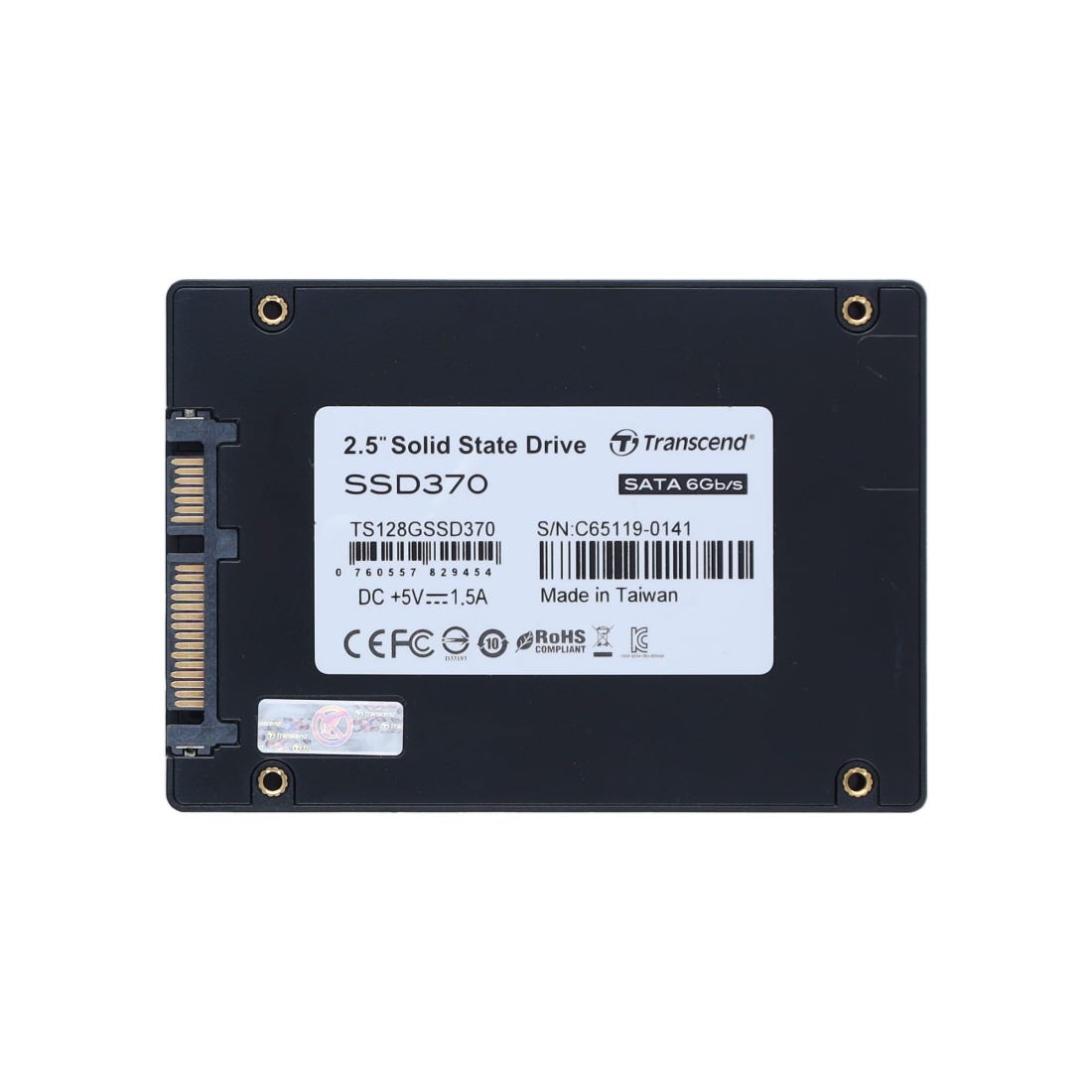 View Transcend TS128GSSD370 128GB SATA Solid State Drive information