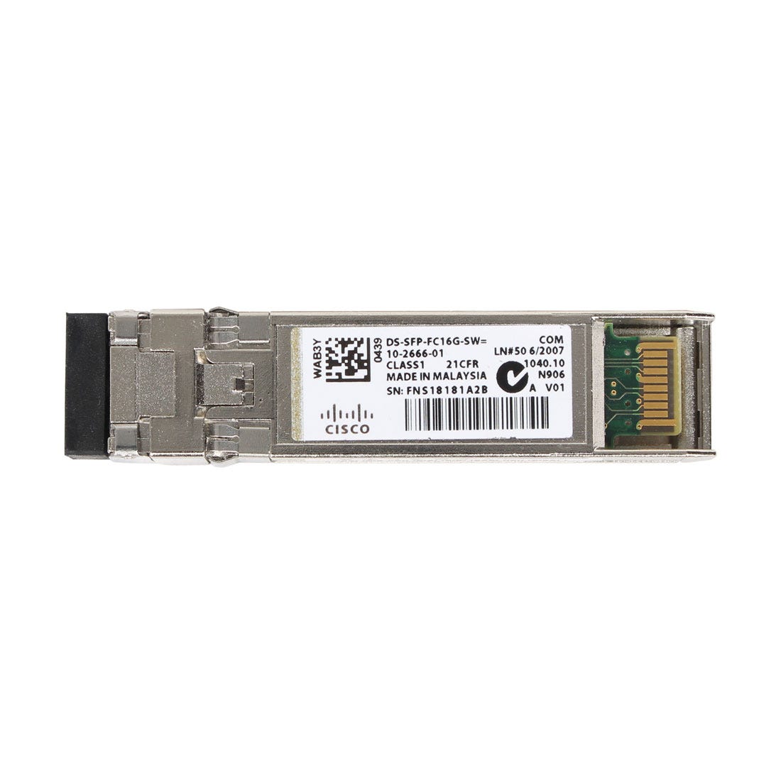 View Cisco 10266601 16GB Fibre Channel SFP miniGBIC Transceiver information