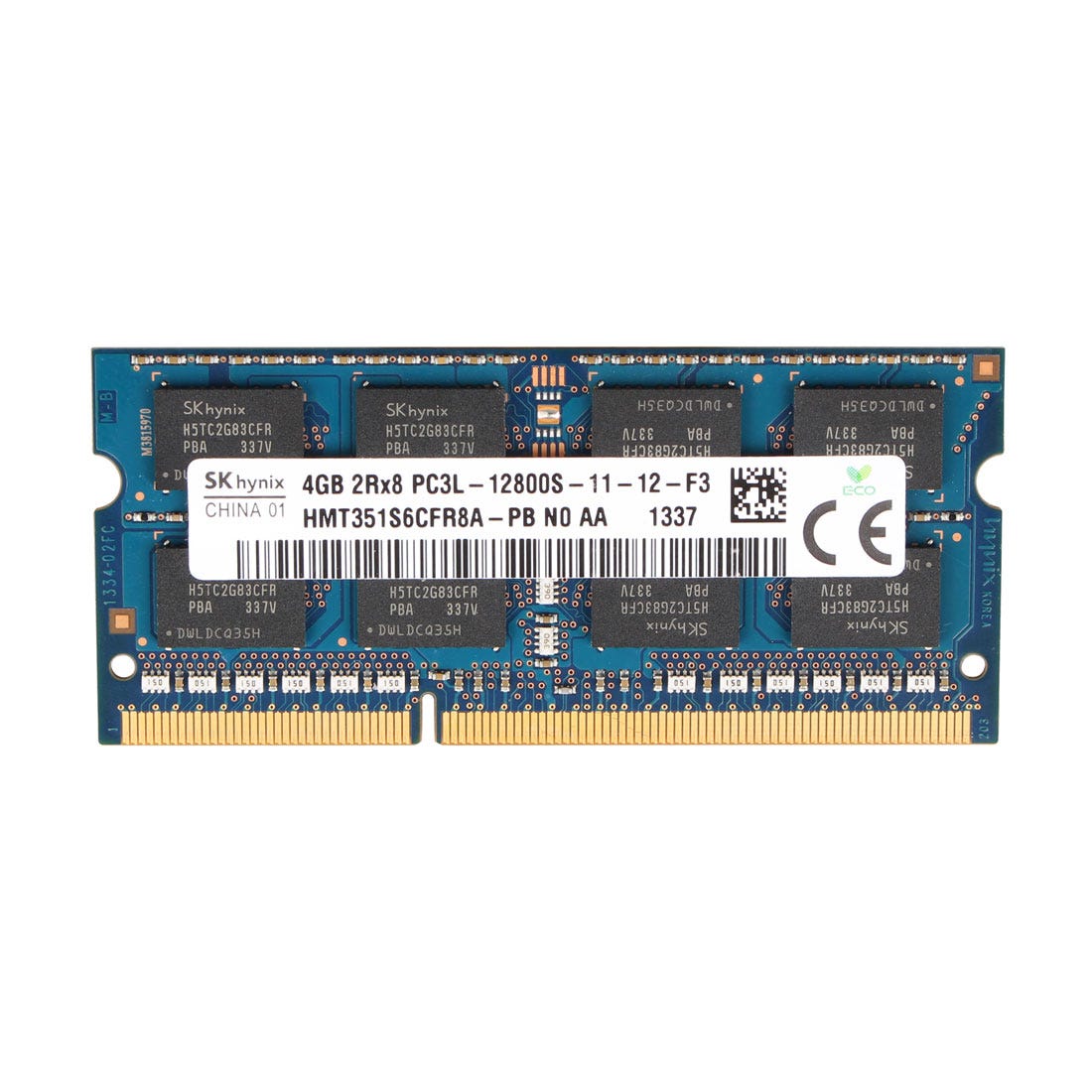Hynix HMT351S6EFR8A PB 4GB 1x4GB PC3L 12800S 2Rx8 Laptop Memory