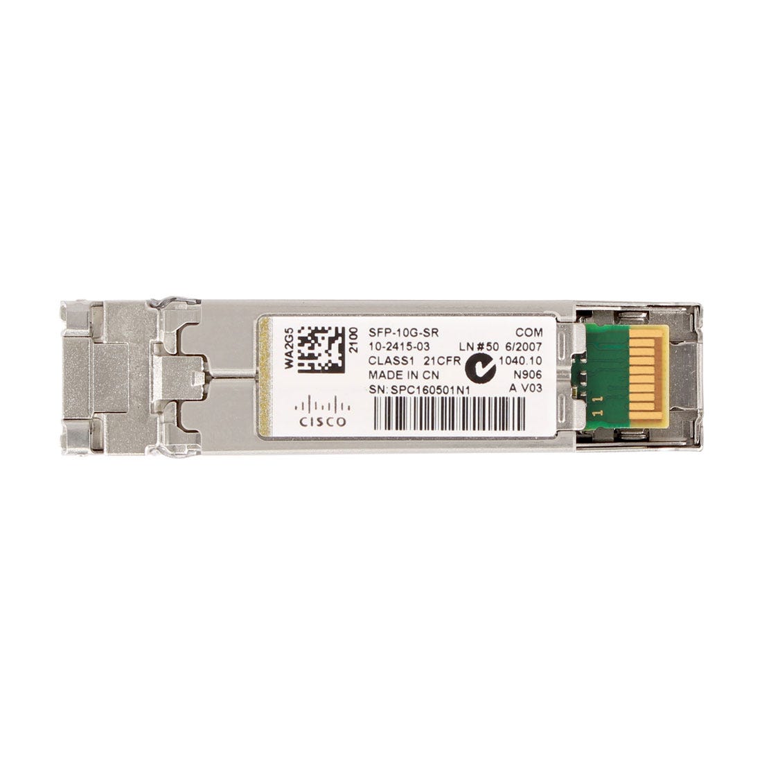 View Cisco 10GBASESR SFP Transceiver Module information