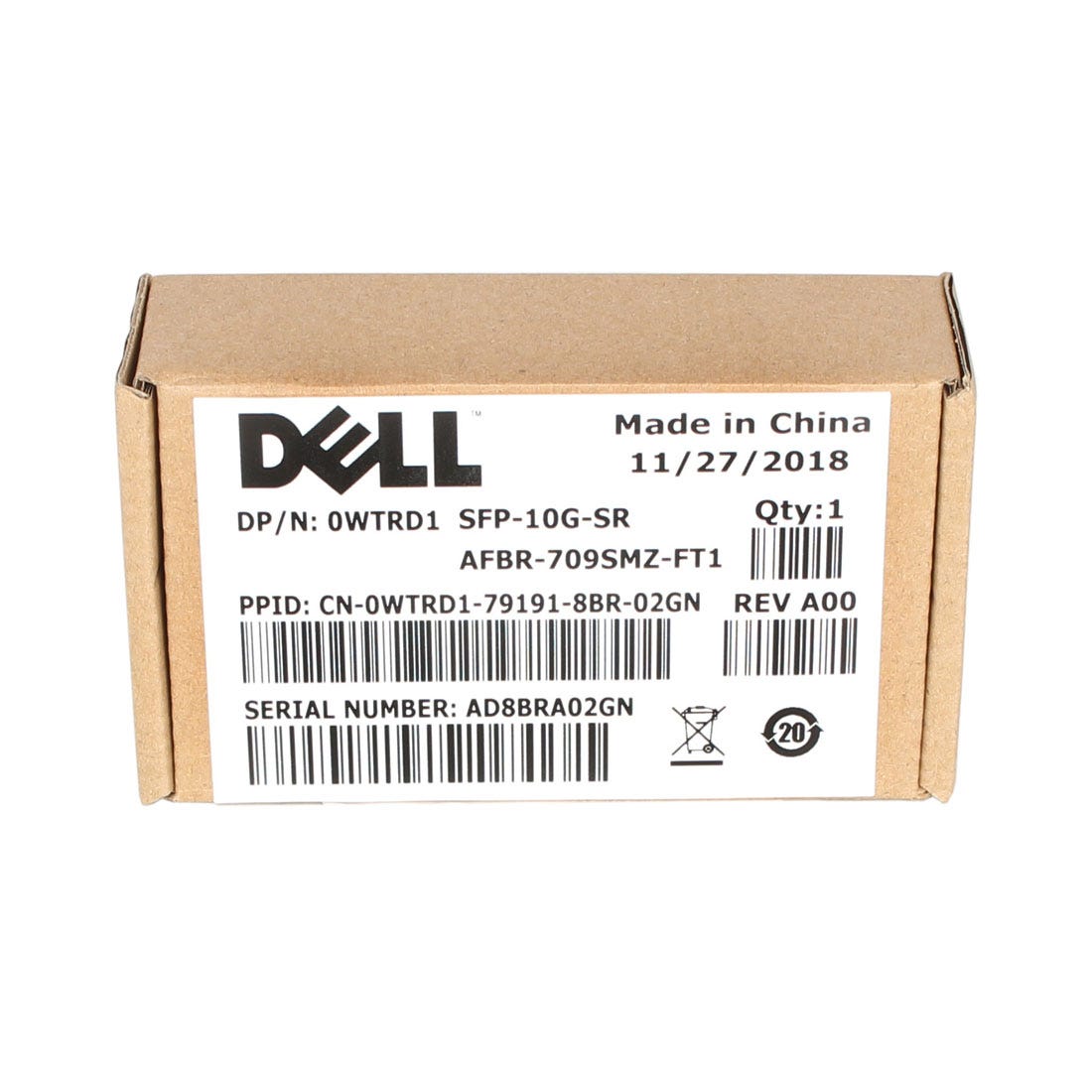 View Dell WTRD1 10G SFP SR 850NM Transceiver information