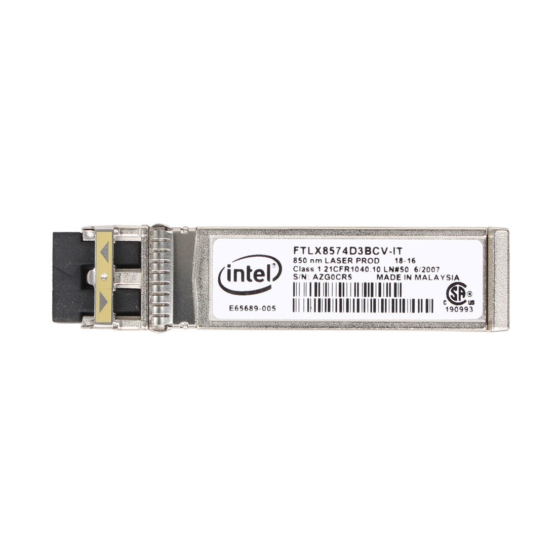 View Dell XYD50 Intel 10GFC MMF VC SEL LC SFP Transceiver information