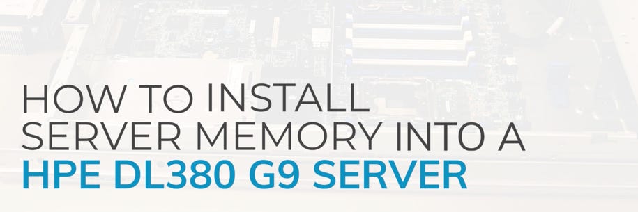 How to insert RAM into a HPE Server