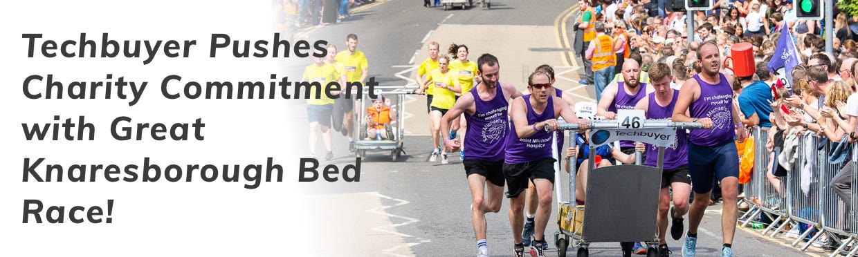 Techbuyer Pushes Charity Commitment with Great Knaresborough Bed Race!