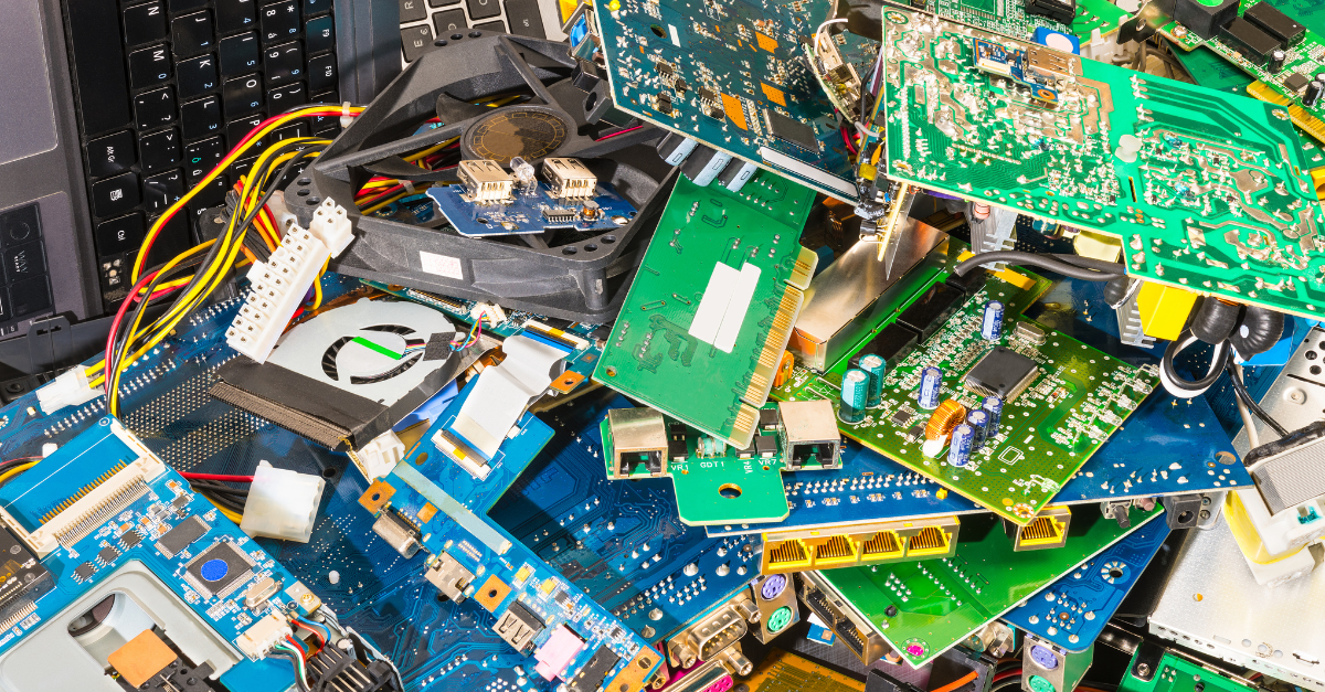 An image of discarded Laptops